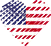 Logo of Top Casual Dating USA, Heart Shaped Image of USA flag.